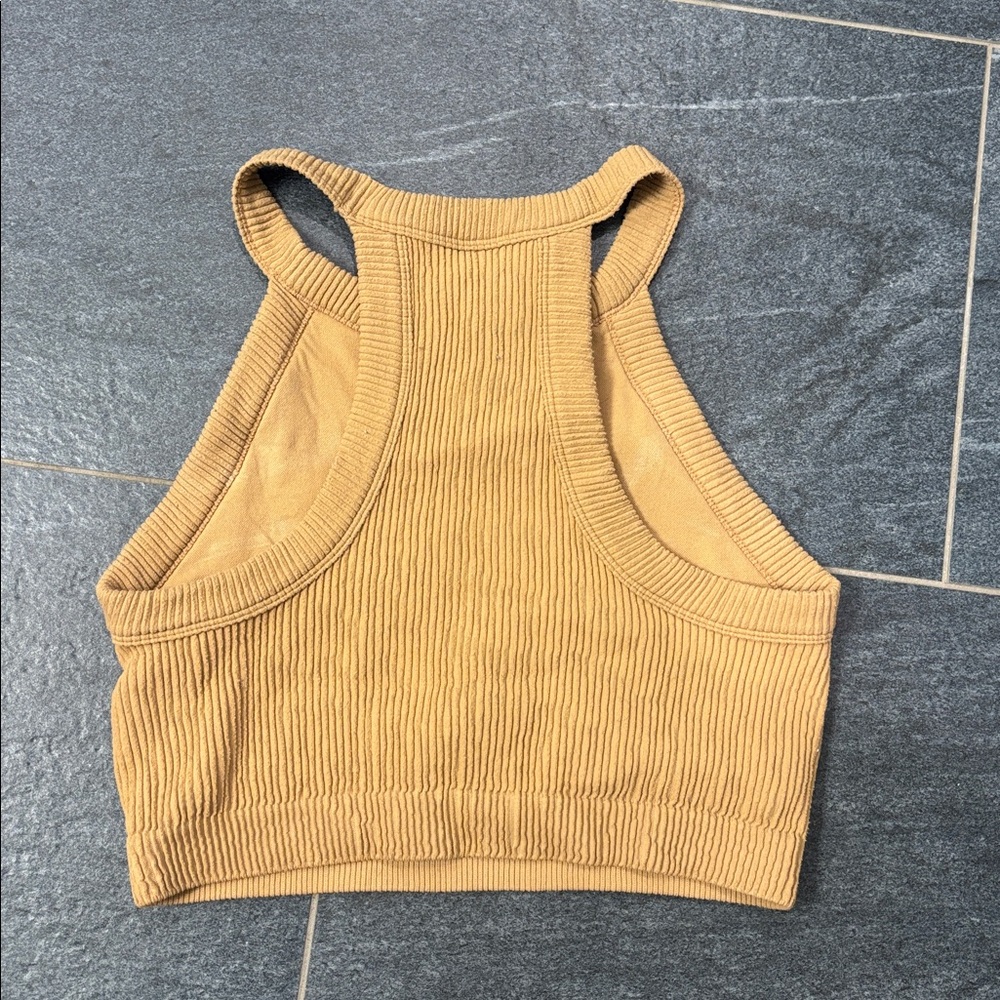 Aerie Ribbed Super Chill Camel Seamless Chill Top - Picture 2 of 4
